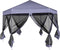 vidaXL - Partytent - met - zijwanden - pop-up - zeshoekig - 3,6x3,1 - m - donkerblauw