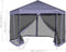 vidaXL - Partytent - met - zijwanden - pop-up - zeshoekig - 3,6x3,1 - m - donkerblauw