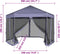 vidaXL - Partytent - met - zijwanden - pop-up - zeshoekig - 3,6x3,1 - m - donkerblauw