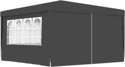 vidaXL - Partytent - met - zijwanden - professioneel - 90 - g/m² - 4x4 - m - antraciet