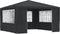 vidaXL - Partytent - met - zijwanden - professioneel - 90 - g/m² - 4x4 - m - antraciet