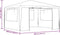 vidaXL - Partytent - met - zijwanden - professioneel - 90 - g/m² - 4x4 - m - blauw