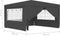 vidaXL - Partytent - met - zijwanden - professioneel - 90 - g/m² - 4x4 - m - antraciet