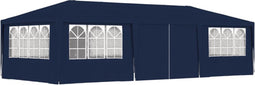vidaXL - Partytent - met - zijwanden - professioneel - 90 - g/m² - 4x9 - m - blauw