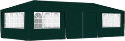 vidaXL - Partytent - met - zijwanden - professioneel - 90 - g/m² - 4x9 - m - groen