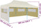 vidaXL - Partytent - pop-up - inklapbaar - 3x6 - m - crème