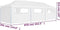 vidaXL - Partytent - pop-up - met - 8 - zijwanden - 3x9 - m - wit