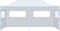vidaXL - Partytent - pop-up - met - zijwanden - 3x6 - m - staal - wit