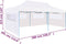 vidaXL - Partytent - pop-up - met - zijwanden - 3x6 - m - staal - wit