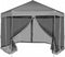 vidaXL - Partytent - pop-up - zeshoekig - met - 6 - zijwanden - 3,6x3,1 - m - grijs