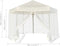 vidaXL - Partytent - pop-up - zeshoekig - met - 6 - zijwanden - 3,6x3,1 - m - crèmewit