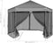 vidaXL - Partytent - pop-up - zeshoekig - met - 6 - zijwanden - 3,6x3,1 - m - grijs