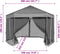 vidaXL - Partytent - pop-up - zeshoekig - met - 6 - zijwanden - 3,6x3,1 - m - grijs