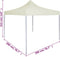 vidaXL - Partytent - professioneel - inklapbaar - 2x2 - m - staal - crème