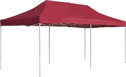 vidaXL - Partytent - professioneel - inklapbaar - 6x3 - m - aluminium - wijnrood