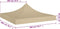 vidaXL - Partytentdak - 270 - g/m² - 2x2 - m - beige