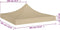 vidaXL - Partytentdak - 270 - g/m² - 3x3 - m - beige