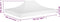 vidaXL - Partytentdak - 270 - g/m² - 4,5x3 - m - wit