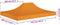 vidaXL - Partytentdak - 270 - g/m² - 4x3 - m - oranje