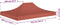 vidaXL - Partytentdak - 270 - g/m² - 4x3 - m - terracotta