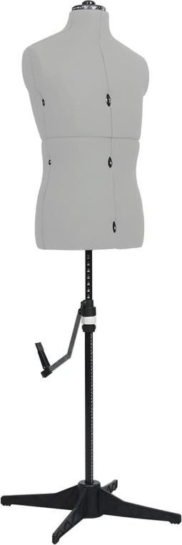 vidaXL - Paspop - verstelbaar - man - maat - 37-45 - grijs