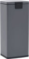 vidaXL - Pedaalemmer - met - anti-vingerafdruk - 30 - L - RVS - grijs