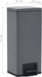 vidaXL - Pedaalemmer - met - anti-vingerafdruk - 30 - L - RVS - grijs