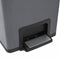 vidaXL - Pedaalemmer - met - anti-vingerafdruk - 30 - L - RVS - grijs