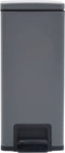 vidaXL - Pedaalemmer - met - anti-vingerafdruk - 30 - L - RVS - grijs