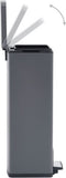 vidaXL - Pedaalemmer - met - anti-vingerafdruk - 30 - L - RVS - grijs