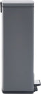 vidaXL - Pedaalemmer - met - anti-vingerafdruk - 30 - L - RVS - grijs