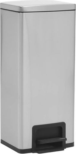 vidaXL - Pedaalemmer - met - anti-vingerafdruk - 30 - L - RVS - zilverkleurig