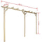 vidaXL - Pergola - 410x40x203 - cm - hout