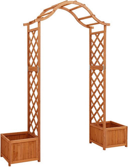 vidaXL - Pergola - met - plantenbak - massief - vurenhout