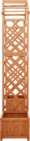vidaXL - Pergola - met - plantenbak - massief - vurenhout