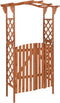 vidaXL - Pergola - met - poort - 116x40x204 - cm - massief - vurenhout