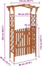 vidaXL - Pergola - met - poort - 116x40x204 - cm - massief - vurenhout