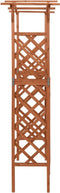 vidaXL - Pergola - met - poort - 116x40x204 - cm - massief - vurenhout