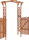 vidaXL - Pergola - met - poort - 116x40x204 - cm - massief - vurenhout