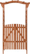 vidaXL - Pergola - met - poort - 116x40x204 - cm - massief - vurenhout