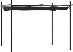 vidaXL - Pergola - met - uitschuifbaar - dak - 295x292x230 - antracietkleurig