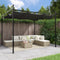 vidaXL - Pergola - met - uitschuifbaar - dak - 295x292x230 - antracietkleurig