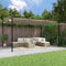 vidaXL - Pergola - met - uitschuifbaar - dak - 395x292x230 - taupe