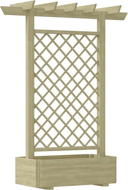 vidaXL - Pergola - plantenbak - 162x56x204 - cm - hout