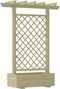 vidaXL - Pergola - plantenbak - 162x56x204 - cm - hout