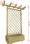 vidaXL - Pergola - plantenbak - 162x56x204 - cm - hout