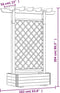vidaXL - Pergola - plantenbak - 162x56x204 - cm - hout