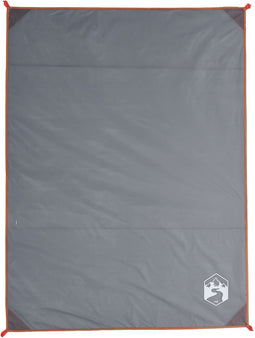 vidaXL - Picknickkleed - met - haringen - 205x155 - cm - grijs - en - oranje