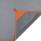vidaXL - Picknickkleed - met - haringen - 205x155 - cm - grijs - en - oranje