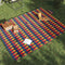 vidaXL - Picknickkleed - opvouwbaar - geruit - 200x150 - cm - fluweel - meerkleurig